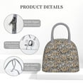 thumbnail image 4 of Fotbe Zebra Pattern Lunch Bag , Insulated Lunch Box, Small Leakproof Cooler Food Lunch Containers Reusable Lunch Tote Bags, 4 of 6