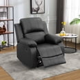 thumbnail image 6 of BSHTI PU Manual Recliner Chair – Single Sofa Recliner with Adjustable Backrest, High-Density Foam, Hardwood Frame, Comfort Lazy Chair for Living Room, Bedroom, Black, 6 of 13