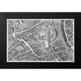 thumbnail image 2 of Turgot, Michel-Etienne 18x13 Black Modern Framed Museum Art Print Titled - Paris 1739 Sectional map, 2 of 5