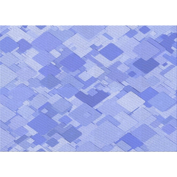 Ahgly Company Indoor Rectangle Patterned Sky Blue Dress Blue Area Rugs, 2' x 4'