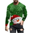 thumbnail image 2 of WXLWZYWL Men's Christmas Sweatshirt Crewneck Trendy Big and Tall Santa Printed Sweatshirts Pullover Tops Party Apparel, 2 of 5
