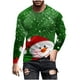 thumbnail image 2 of Blusas y camisas de manga larga y cuello redondo para hombre, informales, a la moda, con estampado navideño, cuello redondo, blusas de licra de manga larga para hombre., 2 of 5