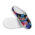 thumbnail image 3 of Disketp Tropical Palm Leaves Women's Men's Slippers Plush Slip-On House Slipper for Winter Indoor Soft Cushion Non-slip Fluffy Slides Slippers-8, 3 of 7