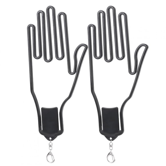 Golf Gloves Stretcher, 2Pcs Eliminate Wrinkles Golf Gloves Stretcher Hanger Black Compact Prevent Deformation for Drying