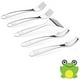 thumbnail image 1 of Juego de utensilios para bebés Kiddobloom de acero inoxidable con forma de rana, 5 piezas, 1 of 1
