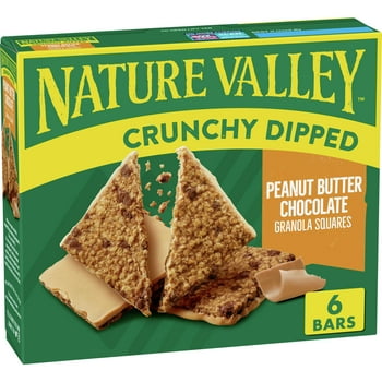 Nature Valley Crunchy Dipped Granola Squares, Peanut Butter Chocolate, 6 ct