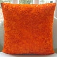 thumbnail image 4 of Orange Accent Pillows, Abstract Ribbon Textured Pillows Cover, Throw Pillow Covers 20x20 inch (50x50 cm), Solid Modern Cushion Covers, Square Silk Halloween Decorations - Orange Peel, 4 of 4