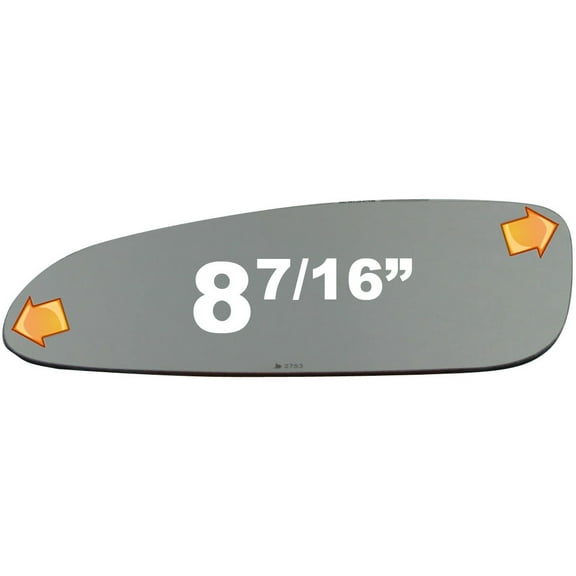 Flat Driver Side Replacement Mirror Glass for 2000-2005 Pontiac Bonneville W/O Baking Plate