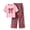 czb# Pink264, variant on Girls Kids Summer Outfit Fashion Leopard Print Cute Bow Short Sleeve Crewneck Shirt Top Straight Leg Long Pants Two Piece Sets Loose Fit Fashionable Cozy Daily Wear,Pink,4-5 Years