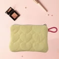 thumbnail image 5 of Beautynvta Makeup Bag for Woolen Quilted Coin Purse Mini Lightweight Portable Cosmetic Storage Bag for Shopping, Commuting, and Travel, Yellow, 5 of 8