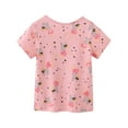 thumbnail image 6 of WIBACKER 2-7T Kids Baby Girls Short Sleeve Crew Neck T-Shirt 100% Cotton Tee for Toddler Summer, 6 of 6