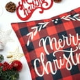 thumbnail image 3 of ZACOO Red Black Buffalo Plaid Throw Cushion Case Christmas Decoration 18x18 Set of 4, Tree Deer Rustic Truck Square Xmas Pillow Case Winter Holiday Pillow Covers, 3 of 8