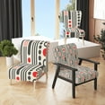 thumbnail image 2 of Designart "Retro Geometrical Abstract Minimal Pattern II" Upholstered Mid-Century Accent Chair - Arm Chair, 2 of 5