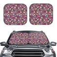 thumbnail image 2 of Yiaed Doodles Wedding Print Car Front Windshield Sun Shade,Foldable Anti-UV Car Sunshade for Front Window for Most Vehicles-Small, 2 of 5