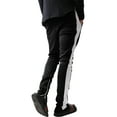 thumbnail image 4 of Ma Croix Mens Stripe Track Pants Skinny Fit Elastic Athletic Training Joggers, 4 of 6