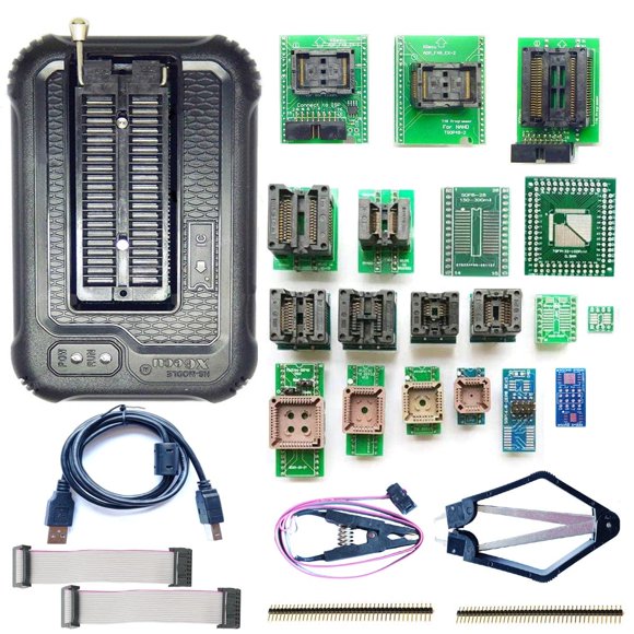 Xgecu TL866II Plus Upgraded Xgecu T48 Programmer 19 Adapter Socket IC Tl866 Nand Nor Flash 24 93 25 Mcu Bios EPROM AVR Chip Eprom Programmer