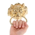 thumbnail image 5 of Uxcell 1 Pack Lion Head Pulls Knob, 6 Inch Zinc Alloy Vintage Lion Door Handle, Gold, 5 of 7