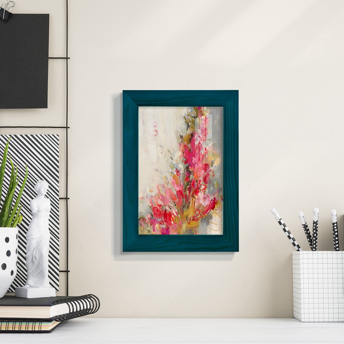 Flip Side - Framed Print w/glass - Ocean Blue