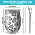 thumbnail image 5 of 12oz Stemless Wine Tumblers White and Gray Of Leopard Print Vacuum Insulated Stainless Steel Travel Tumbler Cups Mug with Lid and Straw for Champaign,Cocktail,Beer with Cleaning Brush, 5 of 5