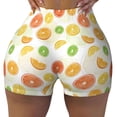 thumbnail image 2 of Picia Colorful Lemons Printed Workout Shorts for Women Seamless Scrunch Butt Lifting High Waisted Yoga Gym Booty Running Moisture-wicking Short Pants-, 2 of 9