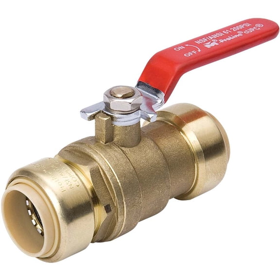 B & K Industries 1107-063 0.5 in. Brass Push Ball Valve
