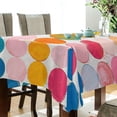 thumbnail image 5 of Yayeee Tablecloths 60" x 108" Rectangle Wrinkle Resistant Party Table Cover, Yellow Circles, 5 of 8