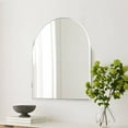 thumbnail image 2 of Chrome Arched Wall Mirror Bathroom Mirror with Metal Frame Arched Top Vanity Mirror 30x34", 2 of 6