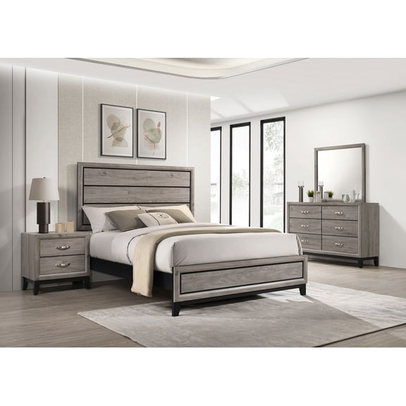 Coaster Valen Four-Piece Queen Bedroom Set, Light Taupe