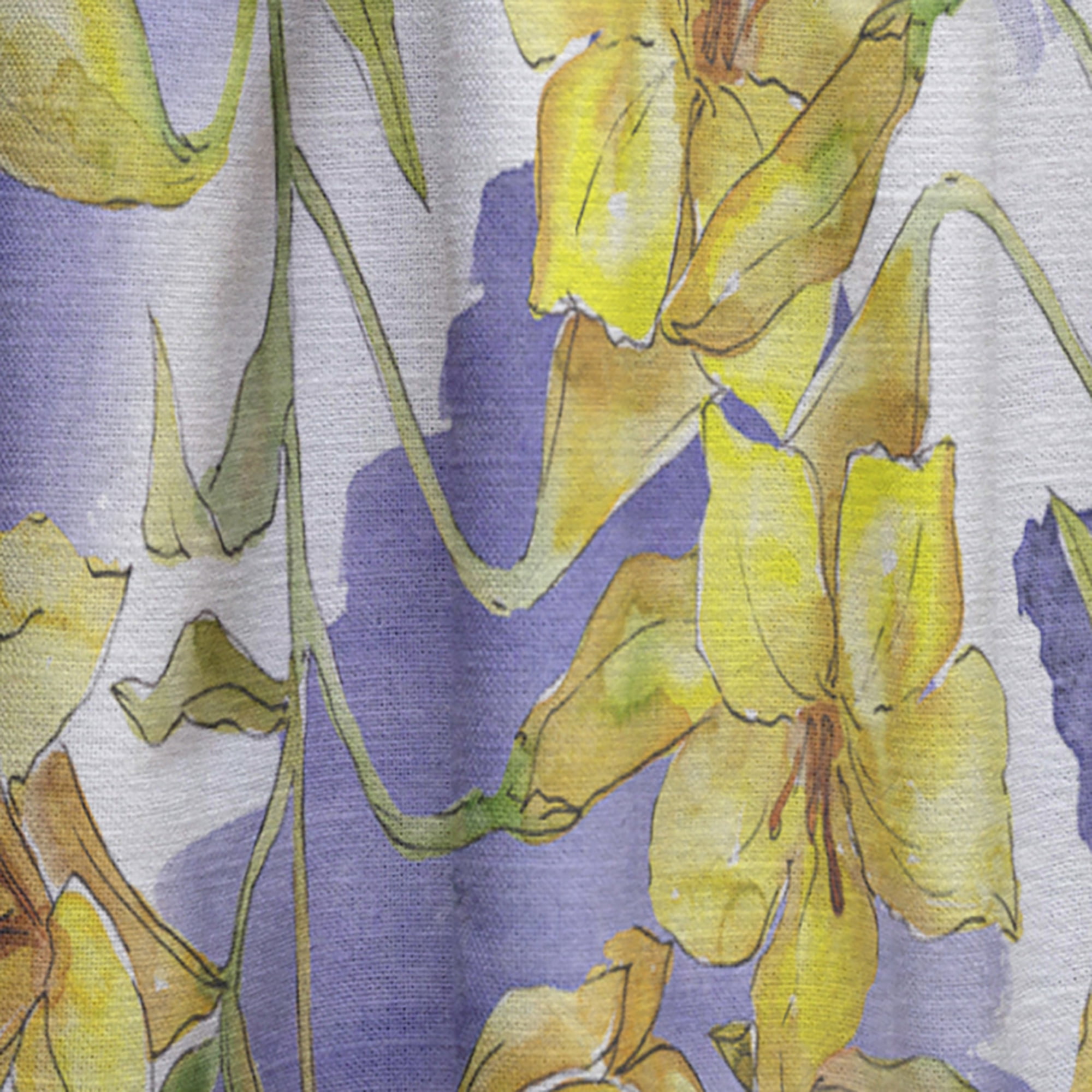 Designart 'Retro Abstract Poppies V' Mid-Century Modern Curtain Panel