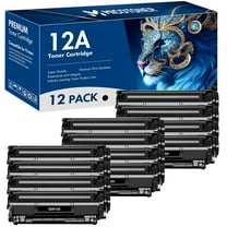 12A Toner Cartridges Compatible for HP 12A Q2612A 1020 LaserJet 1012 1018 1020 1022 1010 1015 3015 3020 3030 3050 3050Z 3052 3055 M1005 M1319 MFP Printer Ink, 12 Pack Q2612D