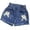 Blue, variant on Little Girls Denim Shorts Korean Style Elastic Waist Shorts Casual Summer Comfort Fit for Play Shorts Size 5-6T