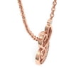thumbnail image 4 of SuperJeweler I Initial Necklace in Rose Gold With 5 Diamonds, Serif Style, With Free 18 inch Cable Chain, for Women, 4 of 7