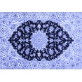 thumbnail image 1 of Ahgly Company Machine Washable Indoor Rectangle Medallion Blue Traditional Area Rugs, 7' x 9', 1 of 4