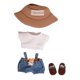thumbnail image 5 of Mono de muñeca en miniatura,Ropa de muñeca de felpa para juego de simulación de muñecas de 15 cm,Ropa de muñeca de felpa de 15 Cm,mono vaquero,sombrero,Trajes Zapatos de oso musical, 5 of 9
