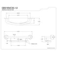 thumbnail image 2 of Kingston Brass GBS1854CS1 Meridian 18" Grab Bar with Shelf, Polished Chrome, 2 of 2