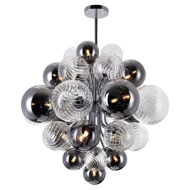CWI Lighting Pallocino Lustre 15 Lumières avec Finition Chrome