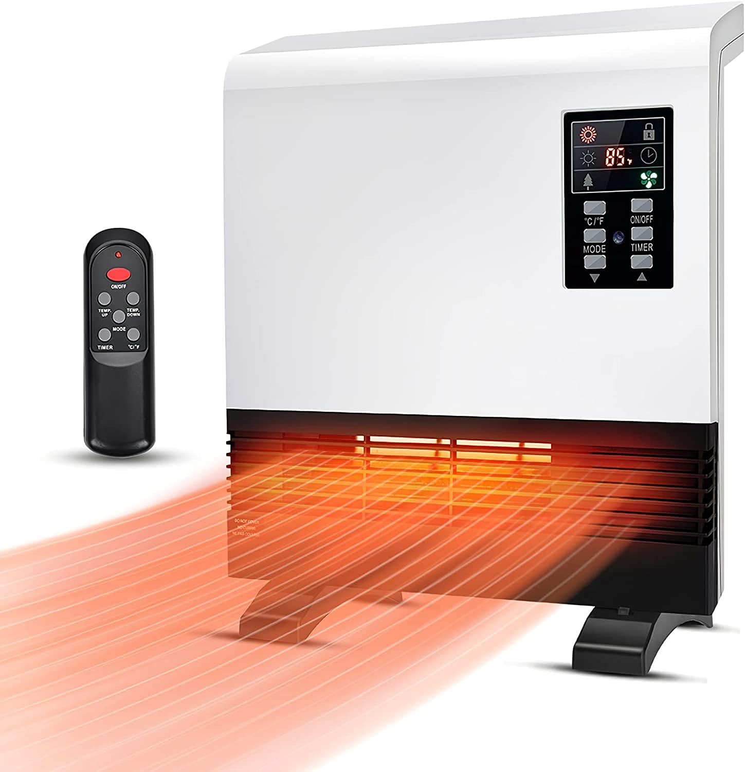 Electric Heater - 1500W Space Heater, Wall Mounted Room Heater with  Standing Base, Timer, 3 Modes, Energy-saving Quick Heat Electric Space  Heater for Basement, Bedroom, Bathroom, Office, Garage Heater - Walmart.com