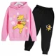 thumbnail image 4 of Conjunto de pantalones y camisetas de manga larga para niños y niñas, ropa de calle con estampado de dibujos animados, moda deportiva, otoño y primavera 2024, 4 of 5
