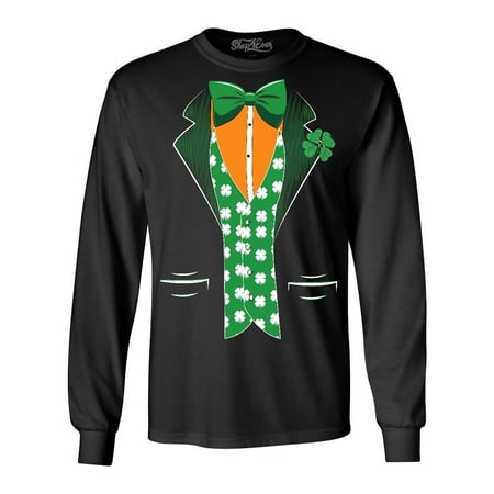 Shop4Ever Men's St. Patrick's Day Irish Tuxedo Shamrock Costume Long Sleeve