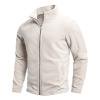 OHMZYZO Men's Fleece Full Zip Jacket Casual Lightweight Long Sleeve Jackets Outdoor Warm Winter Coat with Pocket