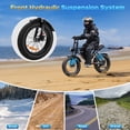 thumbnail image 5 of S8 Electric Bike for Adult, 750W 20" Fat Tire 48V 17.5AH Removable Battery, 28MPH Shimano 7 Speed Disc Brake Off-Road Mountain Ebike UL2849, Black, 5 of 8