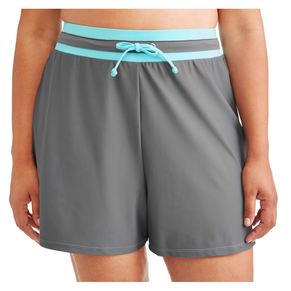 Free Tech Women's PlusSize Sporty Stretch Swim Shorts With BuiltIn