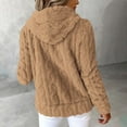 thumbnail image 6 of GigrtiJin Winter Fleece Hooded Jackets for Women Fuzzy Warm Casual Cardigan Coat Full Zip up Outerwear with Pockets, 6 of 9