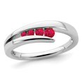 thumbnail image 1 of 1/5 Carat (ctw) Natural Ruby Ring in 14K White Gold, 1 of 5