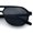 All Black, variant on Retro Hipster Snug Slim Frame Plastic Aviator Sunglasses - Tortoise Frame / Brown Lens
