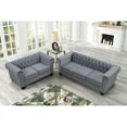 thumbnail image 3 of Rnfurnishings inc Amar2-Piece Living Room Furniture Velvet fabric Set-Gray, 3 of 6