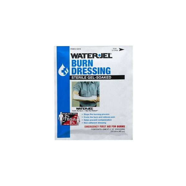 WaterJel NonAdherent Dressing, Emergency First Aid for Burns, Burn