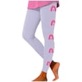 thumbnail image 1 of Women's High Waisted Leggings Comfortable Stretch Pants for Daily Wear Use and with Cancer Awareness Month Design, 1 of 4