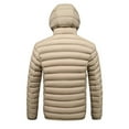 thumbnail image 3 of FDGIU Men's Versatile Quilted Puffer Jacket, Hooded Winter Coat with Hood, Warm Windproof Insulated Outerwear, 3 of 3