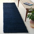 thumbnail image 2 of SAFAVIEH Lindsay Deborah Solid Polyester Shag Runner Rug, Navy, 2'2" x 8', 2 of 7
